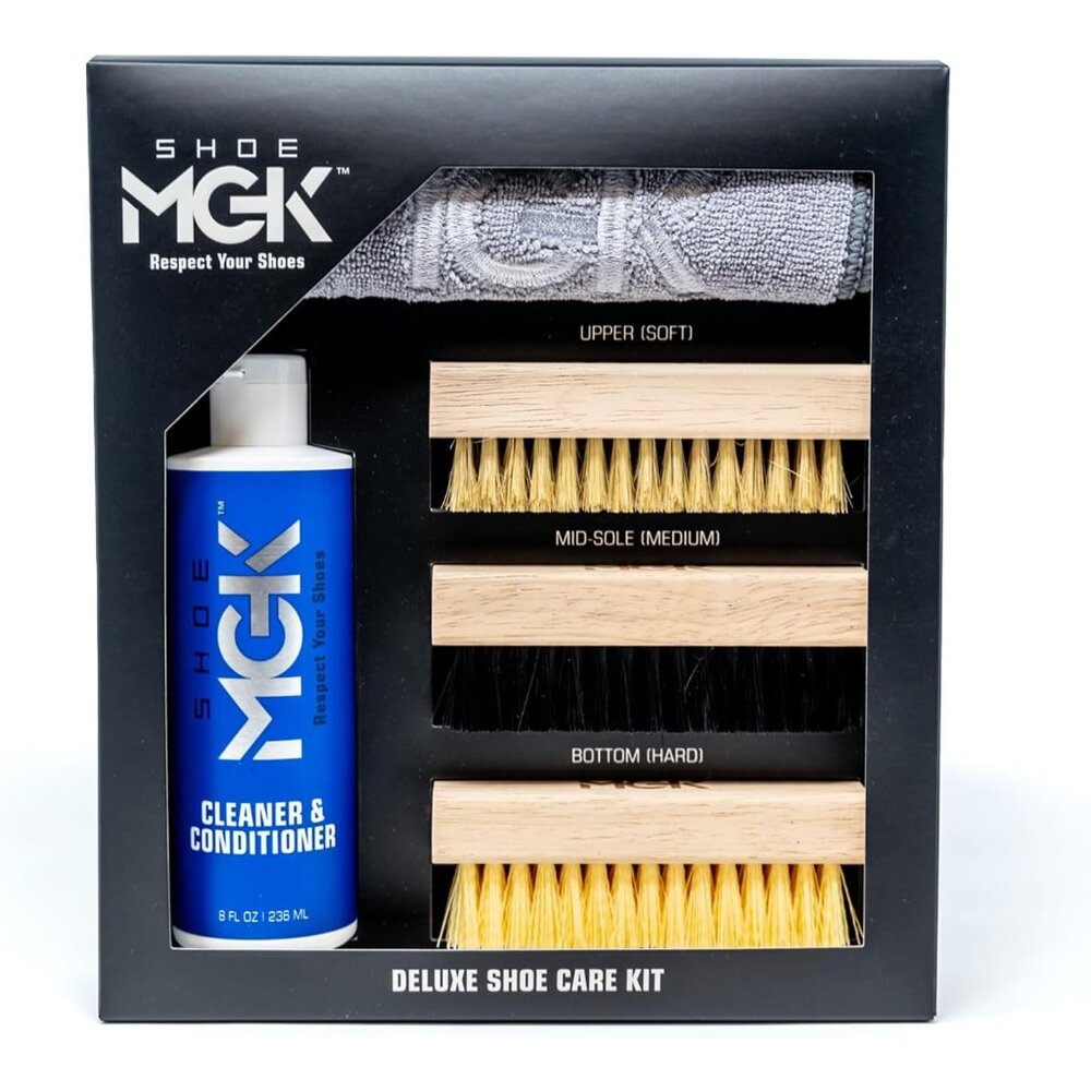 Shoe Cleaning Essentials - Deluxe Brush Set with Conditioner & Towel Included